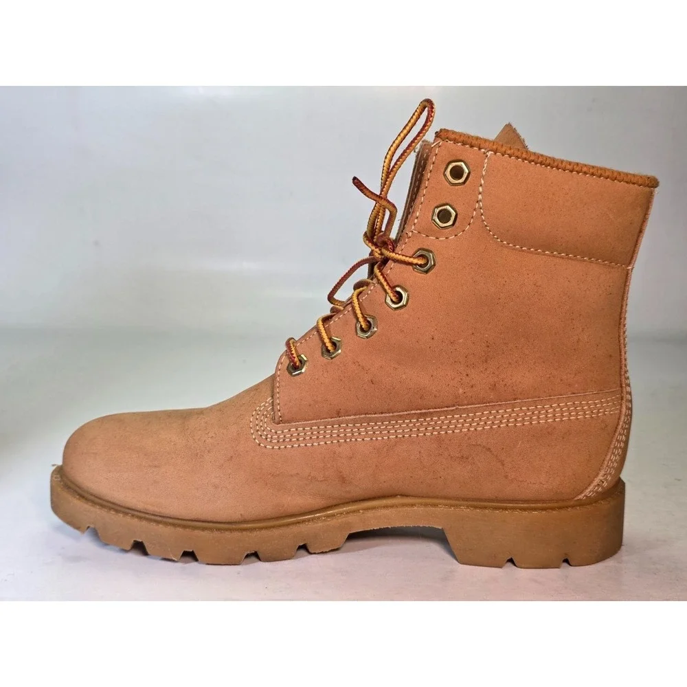 Timberland Men's 6-Inch Premium Waterproof Boots Size 7 M Wheat Nubuck Shoes USA
